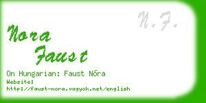 nora faust business card