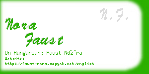 nora faust business card